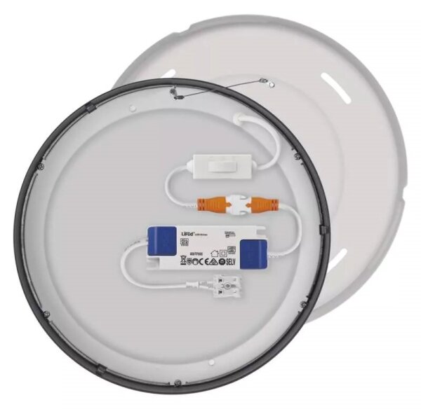 LED Stropní svítidlo LED/21W/230V 3000/3500/4000K pr. 22,5 cm černá