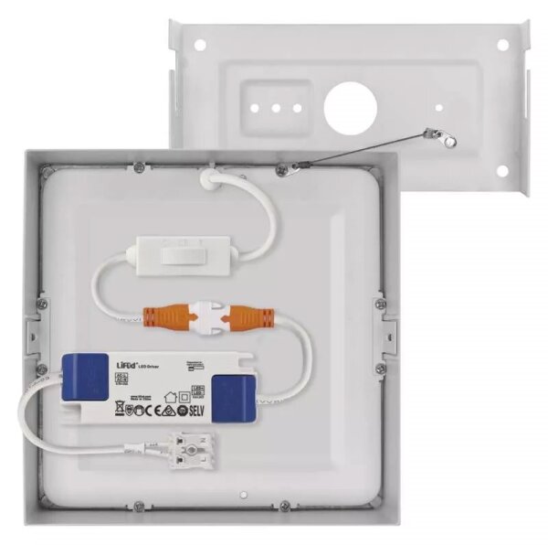 LED Stropní svítidlo LED/12,5W/230V 3000/3500/4000K 17x17 cm bílá