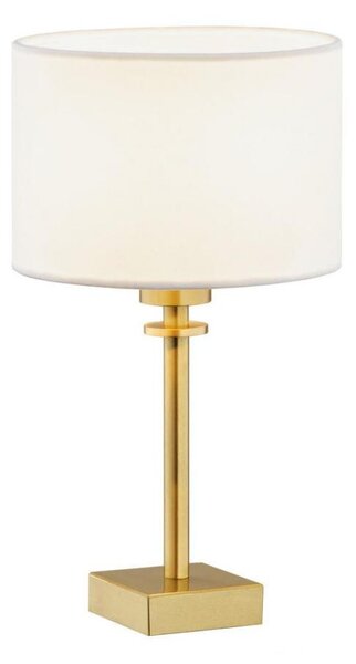 Argon 8047 - Stolní lampa ABBANO 1xE27/15W/230V mosaz/bílá