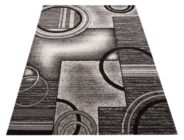 Makro Abra Moderní kusový koberec Panamero 06 Kruhy šedý Rozměr: 120x170 cm