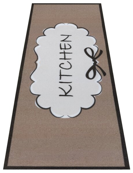 Hanse Home, Běhoun Cook & Clean 105728 Brown White Black, 50x150, hnědá, kuchyně