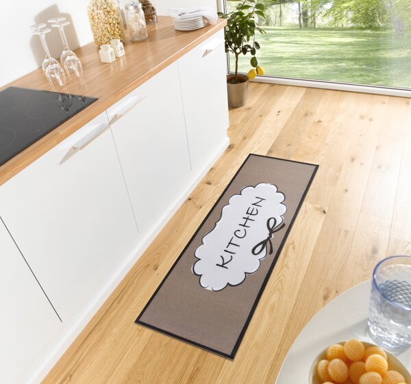 Hanse Home, Běhoun Cook & Clean 105728 Brown White Black, 50x150, hnědá, kuchyně