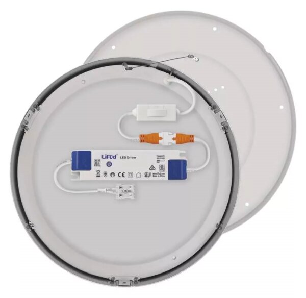 LED Stropní svítidlo LED/28,5W/230V 3000/3500/4000K pr. 30 cm chrom