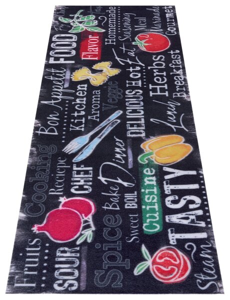 Hanse Home, Běhoun Cook & Clean 105730 Black Multicolored, 50x150, vícebarevná, kuchyně