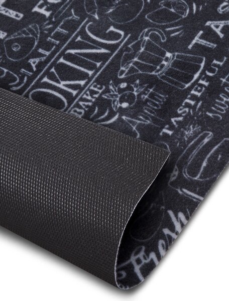 Hanse Home, Běhoun Cook & Clean 105731 Black White, 50x150, černá, černobílá, kuchyně