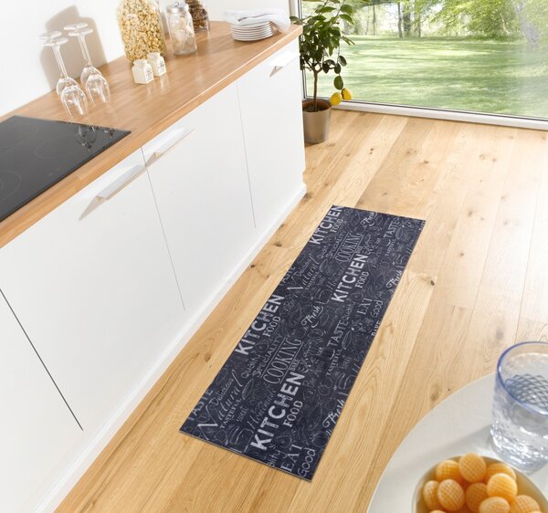 Hanse Home, Běhoun Cook & Clean 105731 Black White, 50x150, černá, černobílá, kuchyně