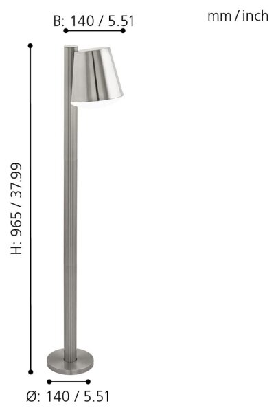 Eglo 97485 - LED Stmívatelná lampa CALDIERO-C 1xE27/9W/230V matný chrom IP44