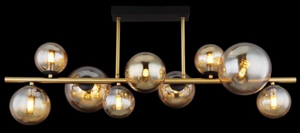 Globo 56135-9D - LED Lustr na tyči RIHA 9xG9/3W/230V mosaz