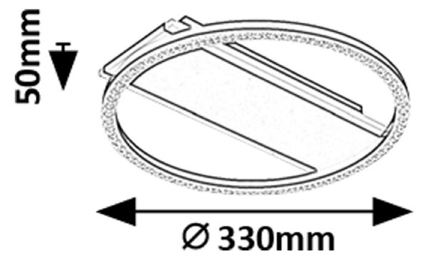 RABALUX 71369 Kerstin stropní svítidlo D330mm LED 24W/1680lm 3000K černá, bílá