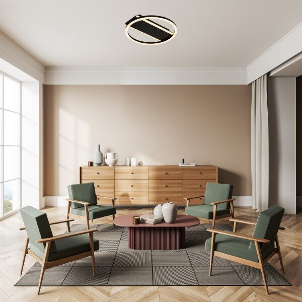 RABALUX 71369 Kerstin stropní svítidlo D330mm LED 24W/1680lm 3000K černá, bílá