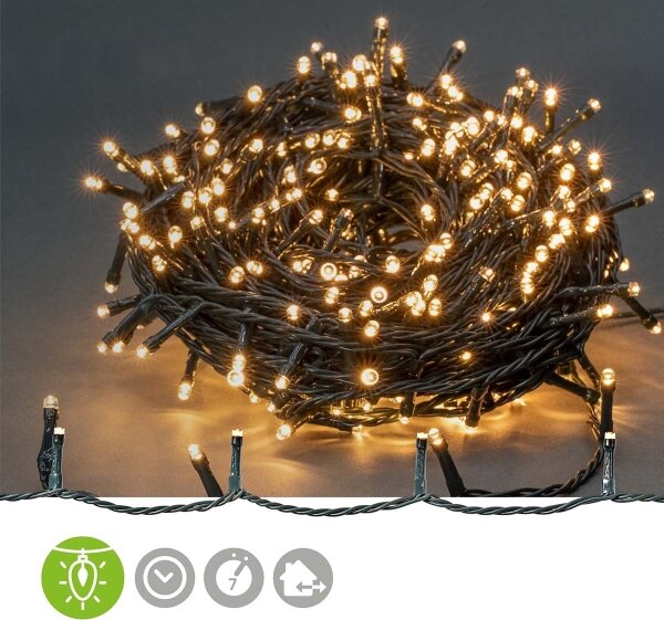 Nedis CLLS720 - LED Venkovní řetěz 720xLED/7 funkcí 57m IP44 teplá bílá
