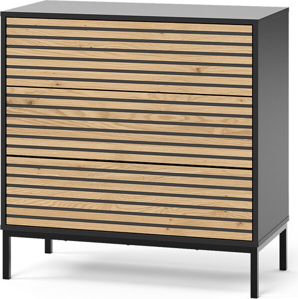 Komoda Vicco Eliza Zlatý dub power/antracit 80 x 81.2 cm 2 zásuvky, Model 55183