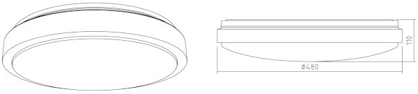 APLED - LED Stropní svítidlo LENS PP TRICOLOR LED/36W/230V IP41 2520lm