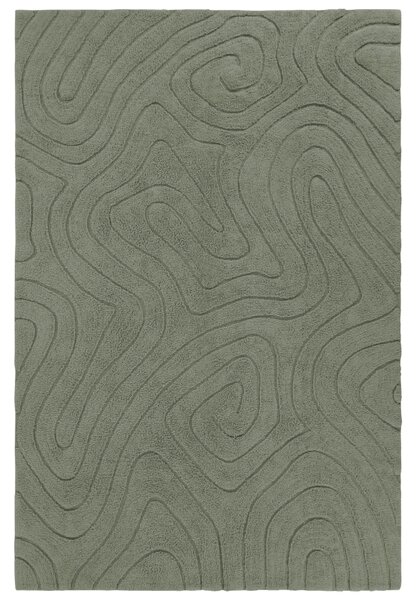 Jotex Zelený bavlněný koberec SHIV 200 x 300 cm