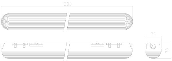 APLED - LED Přisazené svítidlo DUSTER LED/36W/230V + nouze IP65