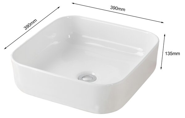 Umyvadlo na desku Houseland Lavio 80 cm bílé