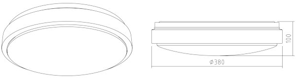 APLED - LED Stropní svítidlo LENS R TRICOLOR LED/24W/230V IP41 1680lm