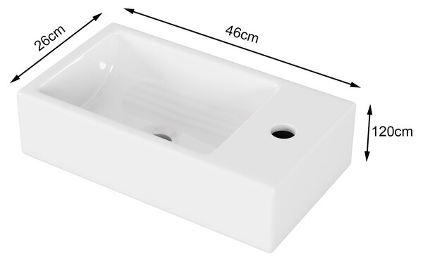Volně stojící skříňka s umyvadlem Houseland Ruvin 46 cm bílá