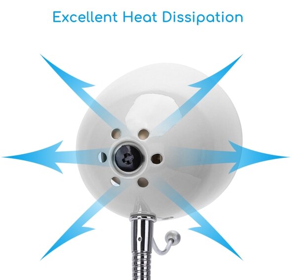 Aigostar - Stolní lampa s klipem 1xE27/11W/230V bílá/chrom