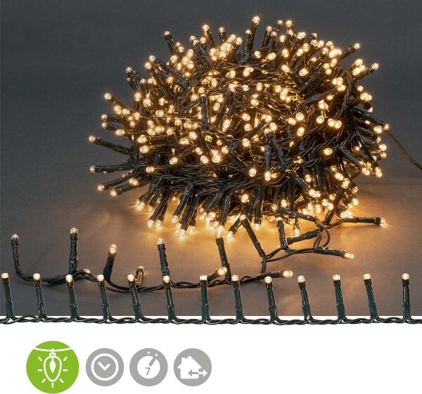 Nedis CLCC400 - LED Venkovní řetěz 400xLED/7 funkcí 11m IP44 teplá bílá