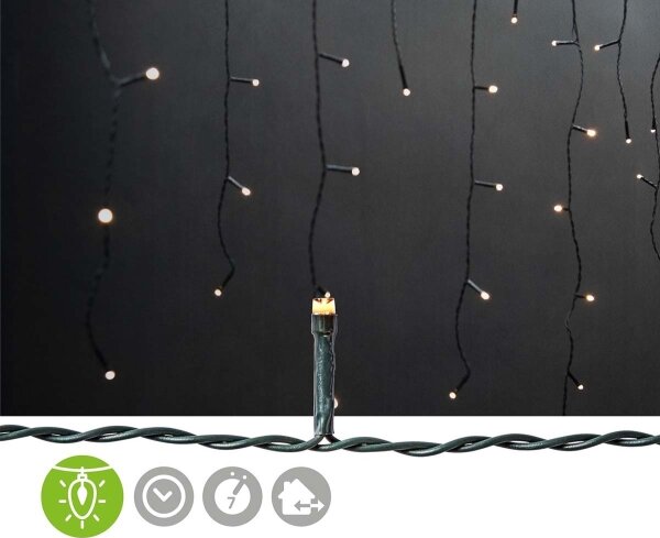 Nedis CLLC180- LED Venkovní závěs 180xLED/7 funkcí 10,9m IP44 teplá bílá