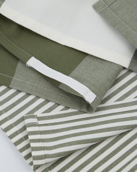 House Doctor Sada bavlněných utěrek Cook Olive Green - 2 ks HD359