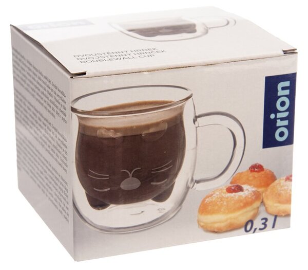 Dvoustěnný hrnek DOUBLE kočka 0,3 l