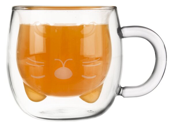 Dvoustěnný hrnek DOUBLE kočka 0,3 l
