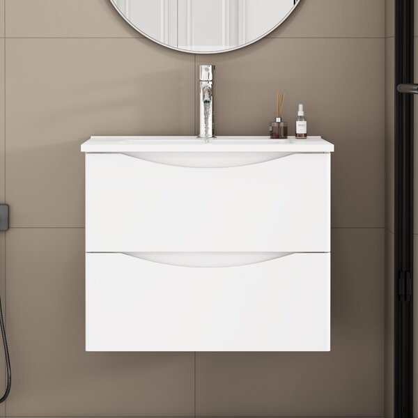 Závěsná skříňka pod umyvadlo Houseland Bravio 60 cm bílá