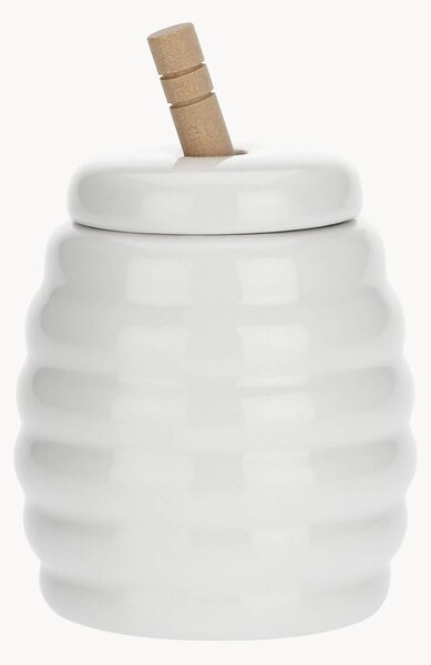Porcelánová dóza na med's naběračkou Menage