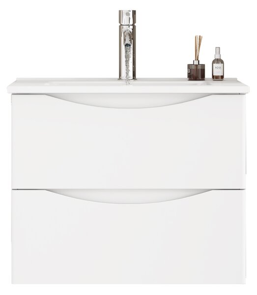 Závěsná skříňka pod umyvadlo Houseland Bravio 60 cm bílá
