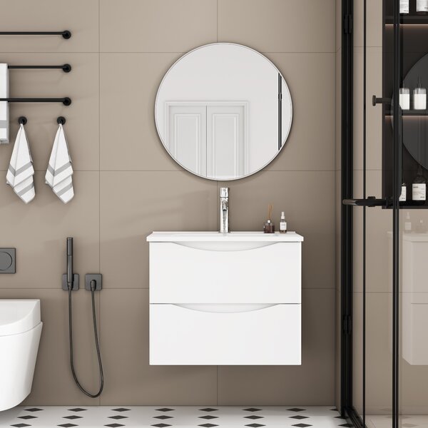 Závěsná skříňka pod umyvadlo Houseland Bravio 60 cm bílá