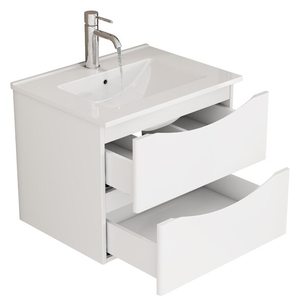 Závěsná skříňka pod umyvadlo Houseland Bravio 60 cm bílá