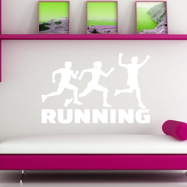 Živá Zeď Samolepka Running Barva: černá