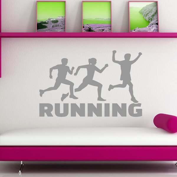 Živá Zeď Samolepka Running Barva: černá