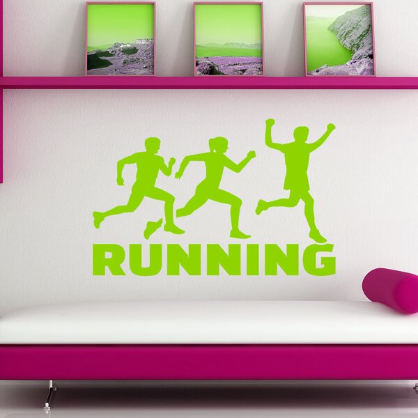 Živá Zeď Samolepka Running Barva: černá