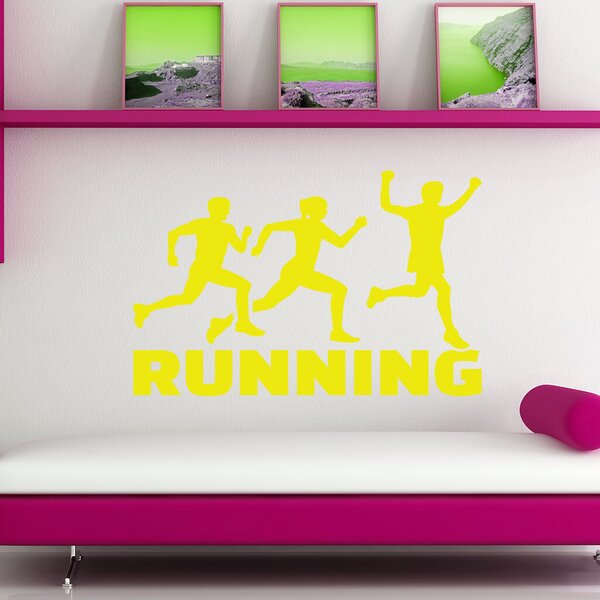 Živá Zeď Samolepka Running Barva: černá