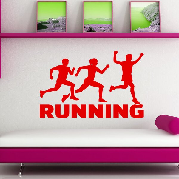 Živá Zeď Samolepka Running Barva: černá