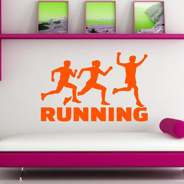 Živá Zeď Samolepka Running Barva: černá