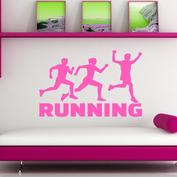 Živá Zeď Samolepka Running Barva: černá