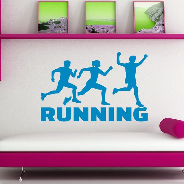 Živá Zeď Samolepka Running Barva: černá