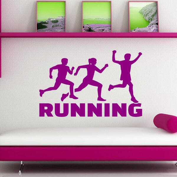 Živá Zeď Samolepka Running Barva: černá