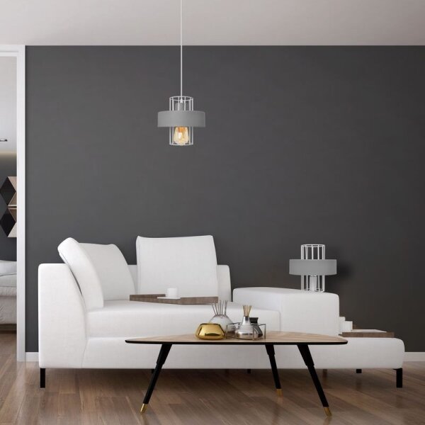 Stolní lampa VOLTA 1xE27/15W/230V šedá