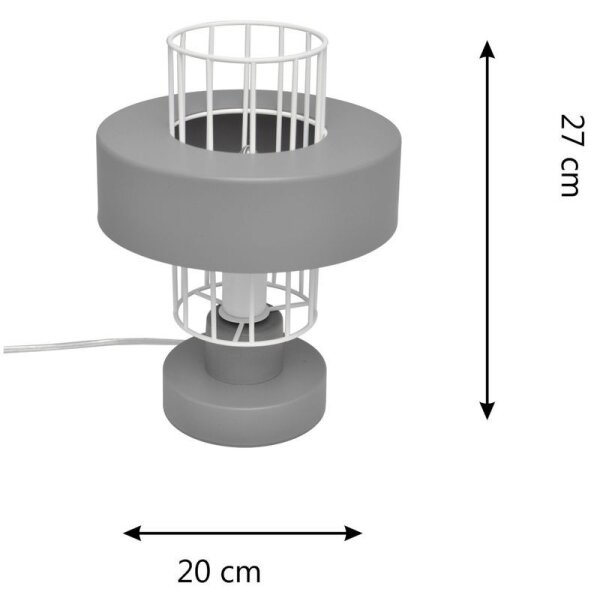 Stolní lampa VOLTA 1xE27/15W/230V šedá