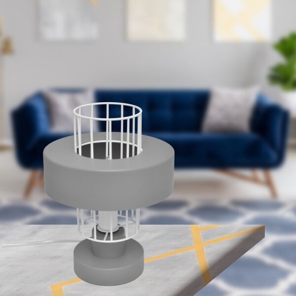 Stolní lampa VOLTA 1xE27/15W/230V šedá