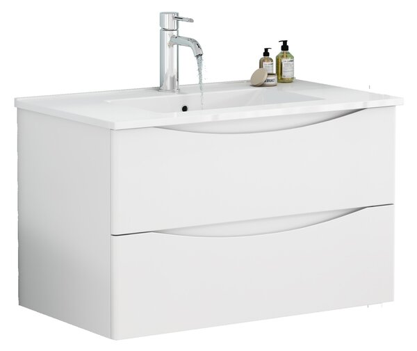 Závěsná skříňka pod umyvadlo Houseland Nirela 80 cm bílá