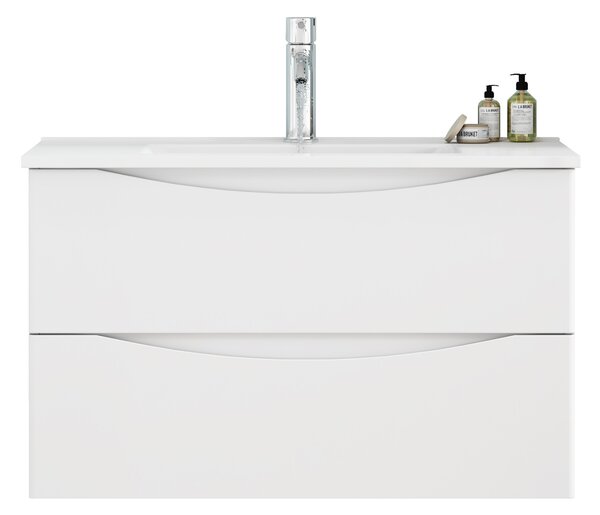 Závěsná skříňka pod umyvadlo Houseland Nirela 80 cm bílá