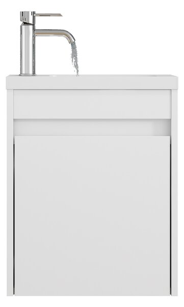 Závěsná skříňka s umyvadlem Houseland Lila 40 cm bílá