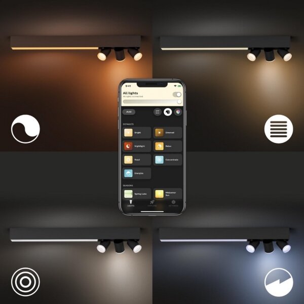 Philips - LED RGBW Bodové svítidlo CENTRIS LED/25W/230V + 3xGU10/5,7W