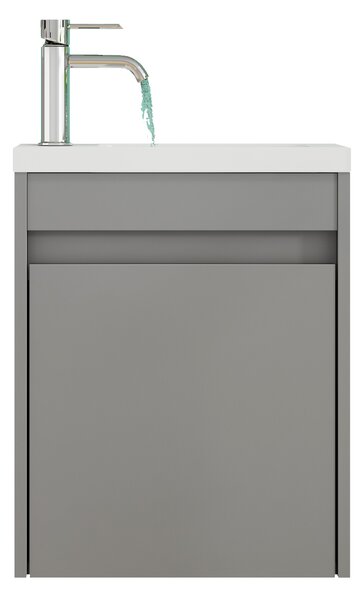 Závěsná skříňka s umyvadlem Houseland Zendi 40 cm šedá